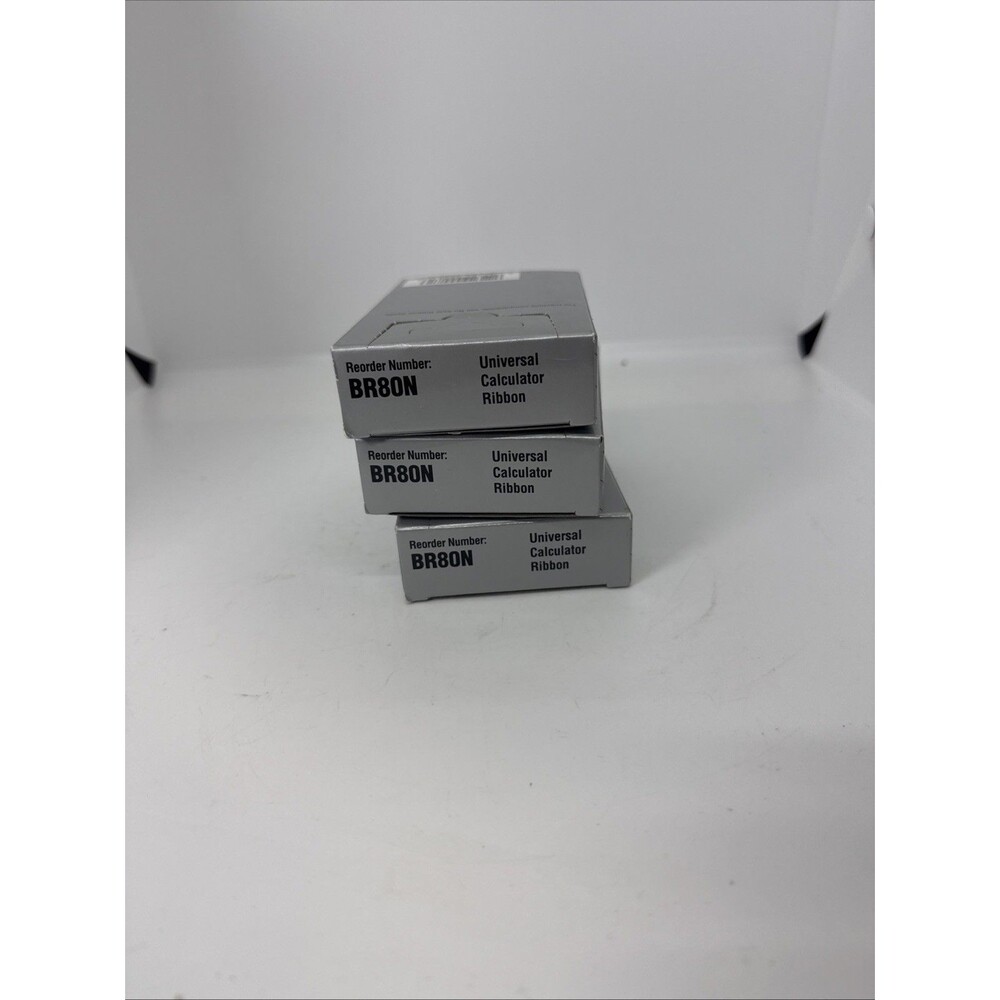 New NOS NU-KOTE BR80N Universal Calculator Ribbon Black/Red Sealed - Pack of 3